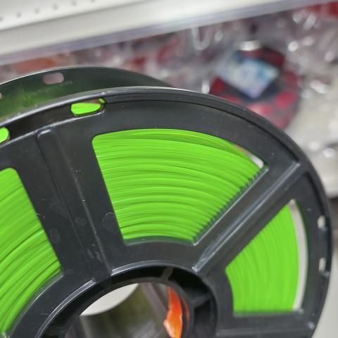 Пластик PETG для печати на 3д принтере, зелёный флуоресцентный прозрачный, 300 метров, 1,75 мм