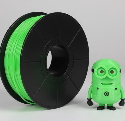 Пластик PETG для печати на 3д принтере, прочный филамент, 1,75 мм (зелёный FLOU, 300 метров)